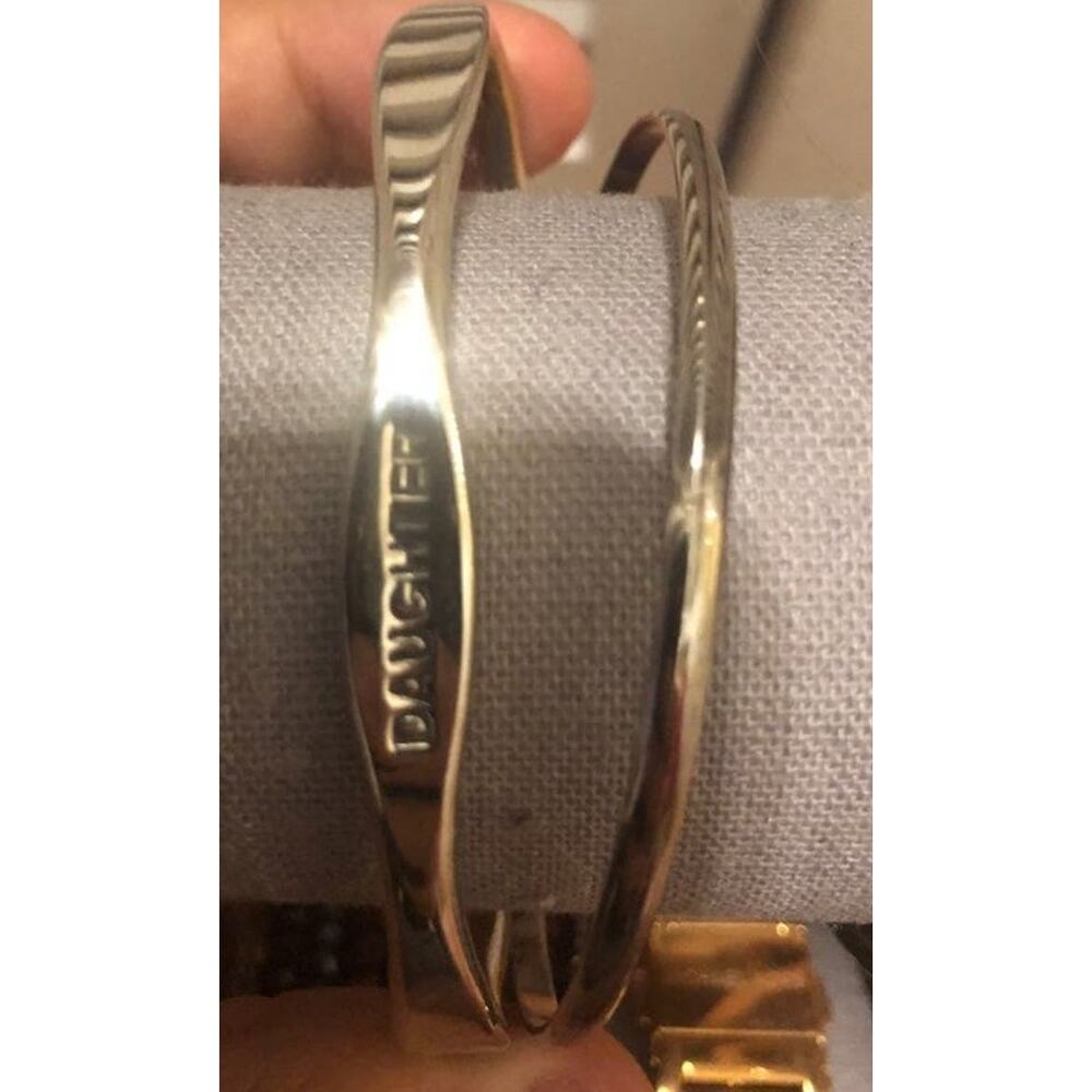 2‎ Silver Bracelets One Says Daughter
